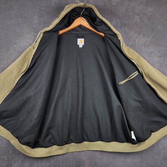 Carhartt Rain Defender Rutland Hoodie Mens 2XL Thermal Lined Full Zip 100632-301 - Picture 3 of 10